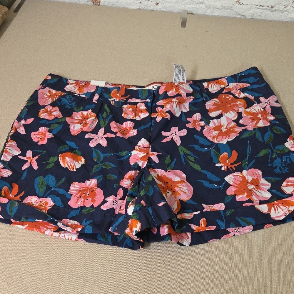 JOE Fresh Navy Floral Shorts NWT SZ 12